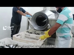 Dòng sản xuất cá đóng hộp Thiết bị chế biến hộp cá đóng hộp màu vàng