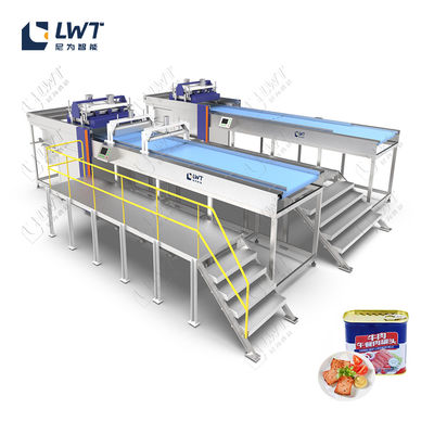Các dây chuyền chế biến thịt đóng hộp Sardines Corned thịt bò thịt lợn đóng hộp sản xuất Thiết bị đóng gói