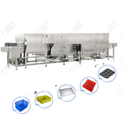 Máy giặt phun nước cao cho bán hàng nhựa Thẻ giỏ Thẻ trứng Thẻ thùng giặt đường hầm