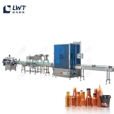 Dòng sản xuất nước sốt hoàn toàn tự động Thiết bị đổ nước sốt cà chua