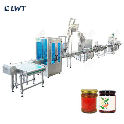 3000BPH Các dây chuyền sản xuất làm đầy ắp ớt giòn đóng hộp được chứng nhận CE