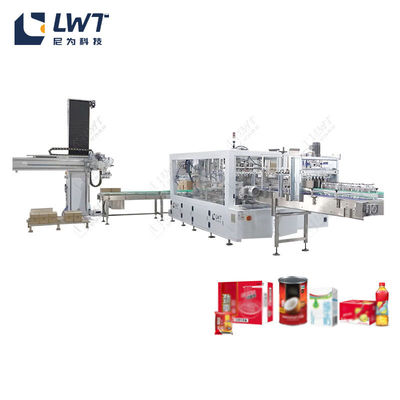 36000BPH hộp nước trái cây bao bì dây chuyền sản xuất tự động