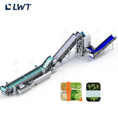 2.5T/H Dòng chế biến rau cắt tươi Thiết bị giặt rau