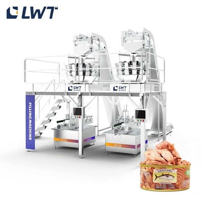 Máy đổ cá ngừ tự động với điều khiển PLC 20-40 chai/phút